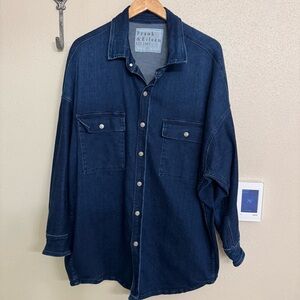 Frank & Eileen Dark  Blue Denim Oversized Shirt M/L